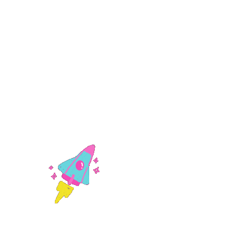 raysakania giphyupload cute rocket plane Sticker