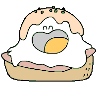 eggs benedict breakfast Sticker by CsaK