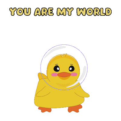 I Love You Space Sticker by MeetDuckey