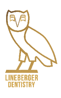 gold dentist Sticker by Lineberger Dentistry