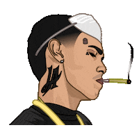 La Smoking Sticker by InnerCat