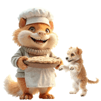 The Baker Hungry Dog Sticker