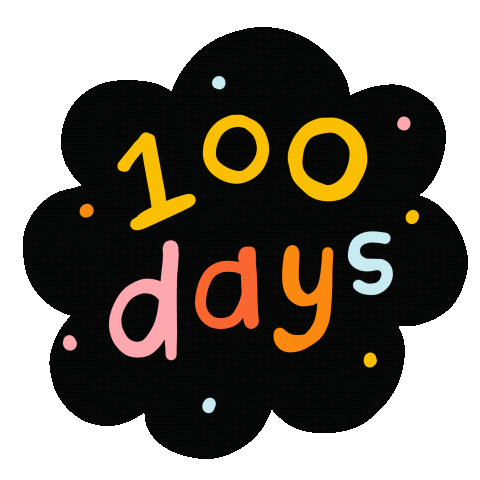 Create 100 Days Sticker by Linzie Hunter