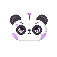 hellimotion kawaii angry bear panda Sticker