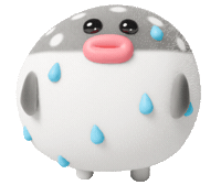 Awkward Pufferfish Sticker