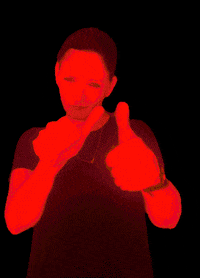 lou-berger rainbow gay artist hand GIF