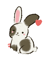 aydoodlediary love kawaii animal bunny Sticker