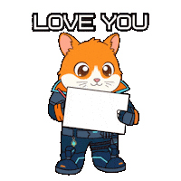 I Love You Hamster Sticker by Hamieverse