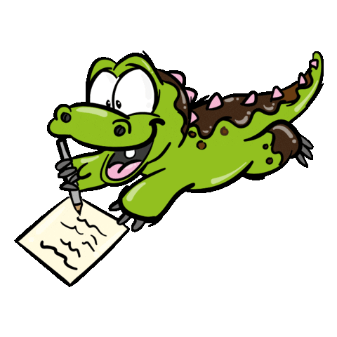 Letter Crocodile Sticker by Pummel & Friends