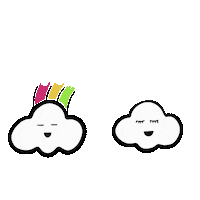 susifrozt happy rainbow clouds bysusifrozt Sticker