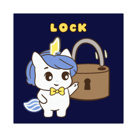Locked In Lock Sticker by Brave Unicorn