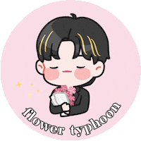 Heart Flower Sticker