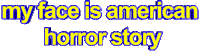 scared american horror story Sticker by AnimatedText