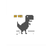 Dinosaur Wifi Sticker by María Vizz
