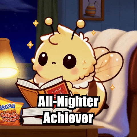 Studying Late Night GIF by Beelightened