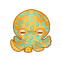 Ocean Snake Sticker by OctoNation® The Largest Octopus Fan Club!