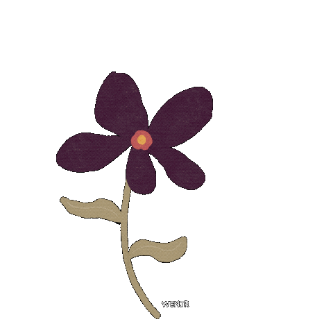 Green Leaves Flower Sticker by wenjr