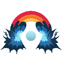 Blue Moon Rainbow Sticker by Bon Jour