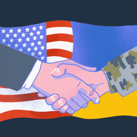 Usa Handshake GIF by Anastasia Stefanovska