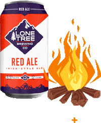 LoneTreeBrewingCompany fire beer cheers snow Sticker