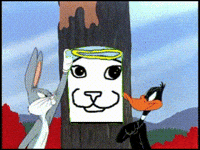 CyberHongo cat angel evil looney tunes GIF