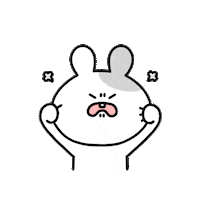 BBANGSIL angry rabbit stress 토끼 Sticker