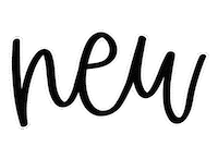 New Post Handwriting Sticker