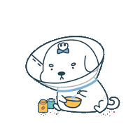 Dog Eating Sticker