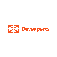 Devexperts logo orange code coding Sticker