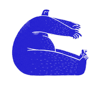 Illustration Stretching Sticker by Thought Over Design