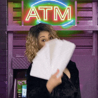 ComedianHollyLogan money cash rolling bills GIF