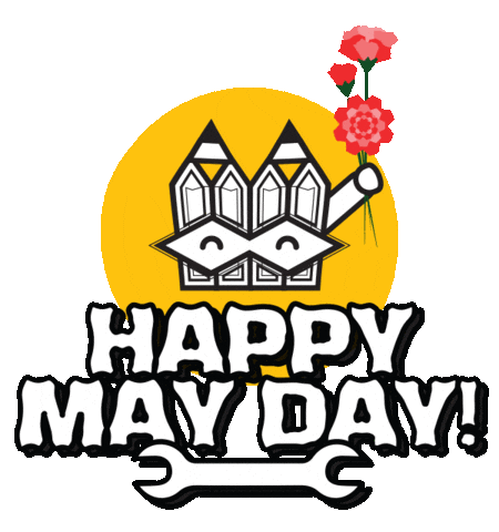 May Day Sticker by Stamatia Alexaki