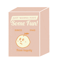 Happy Orange Sticker by PAZZO