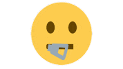 emojivid emoji emojivid smileys zippermouthface Sticker