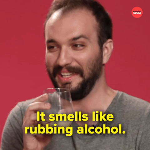 Smells like rubbing alcohol