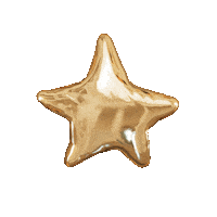 Gold Star 3D Sticker by Carol Civre