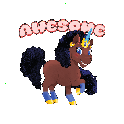 Awesome Sticker by Afro Unicorn