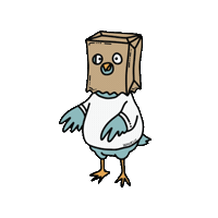 Embarrassed Paper Bag Sticker