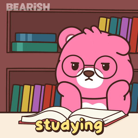 Studying Teddy Bear GIF by BEARISH