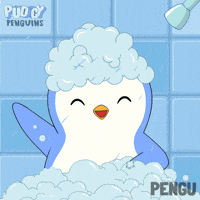 Water Bathing GIF by Pudgy Penguins