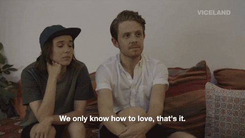 Love Is Love Gay GIF by GAYCATION with Ellen Page and Ian Daniel