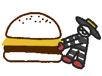 Hungry Burger Sticker