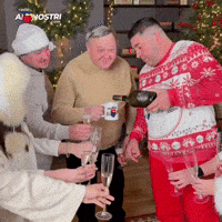 Merry Christmas Cheers GIF by Ai Nostri