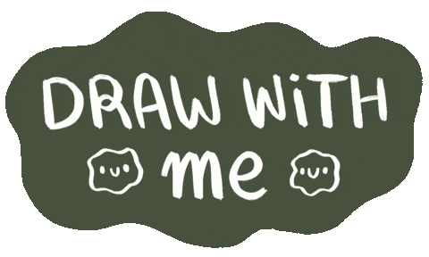 Draw With Me Forest Green Sticker by Steluna