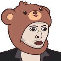 Shocked Sticker by BEARISH