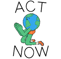 Praying Climate Change Sticker by Damien Weighill