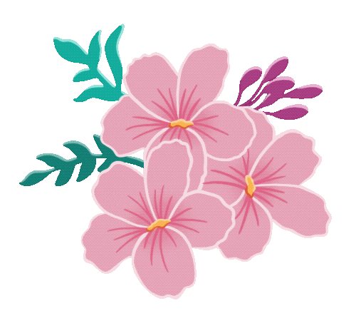 Pink Flowers Sticker