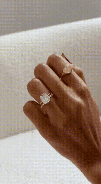 ShivShambuDiamonds diamond ring cushion diamond ring GIF