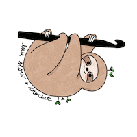 Sloth Crochet Sticker by HELLOhappy
