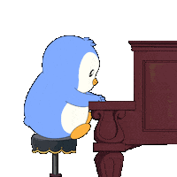 Happy Piano Man Sticker by Pudgy Penguins
